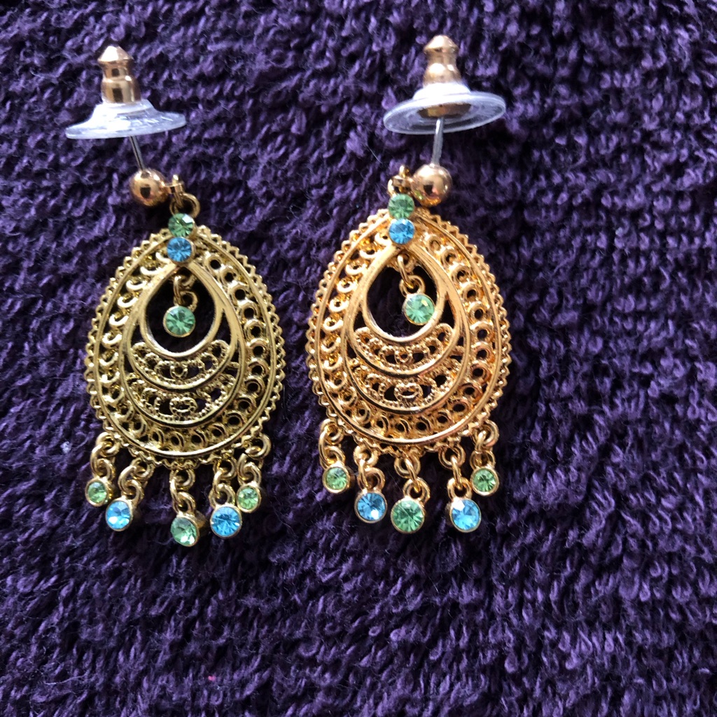 Gold Tone Mini Chandelier Earrings By Joan Rivers 21$
